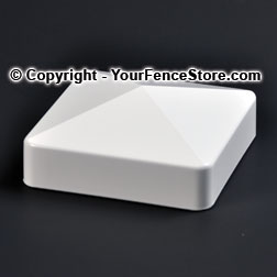 Post Caps for Vinyl Deck and Porch Posts (Flat - 5")