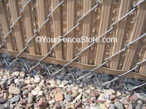 Wing Slat with Bottom Locking Runner Customers fence diamond was larger than 2" so a bottom locking runner was added.
