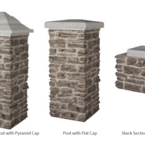 Pre-Formed Ledge Stone Faux Rock Pillar