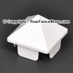 Post Caps for Vinyl Deck and Porch Posts (Sharp Picket Cap 1-1/2")