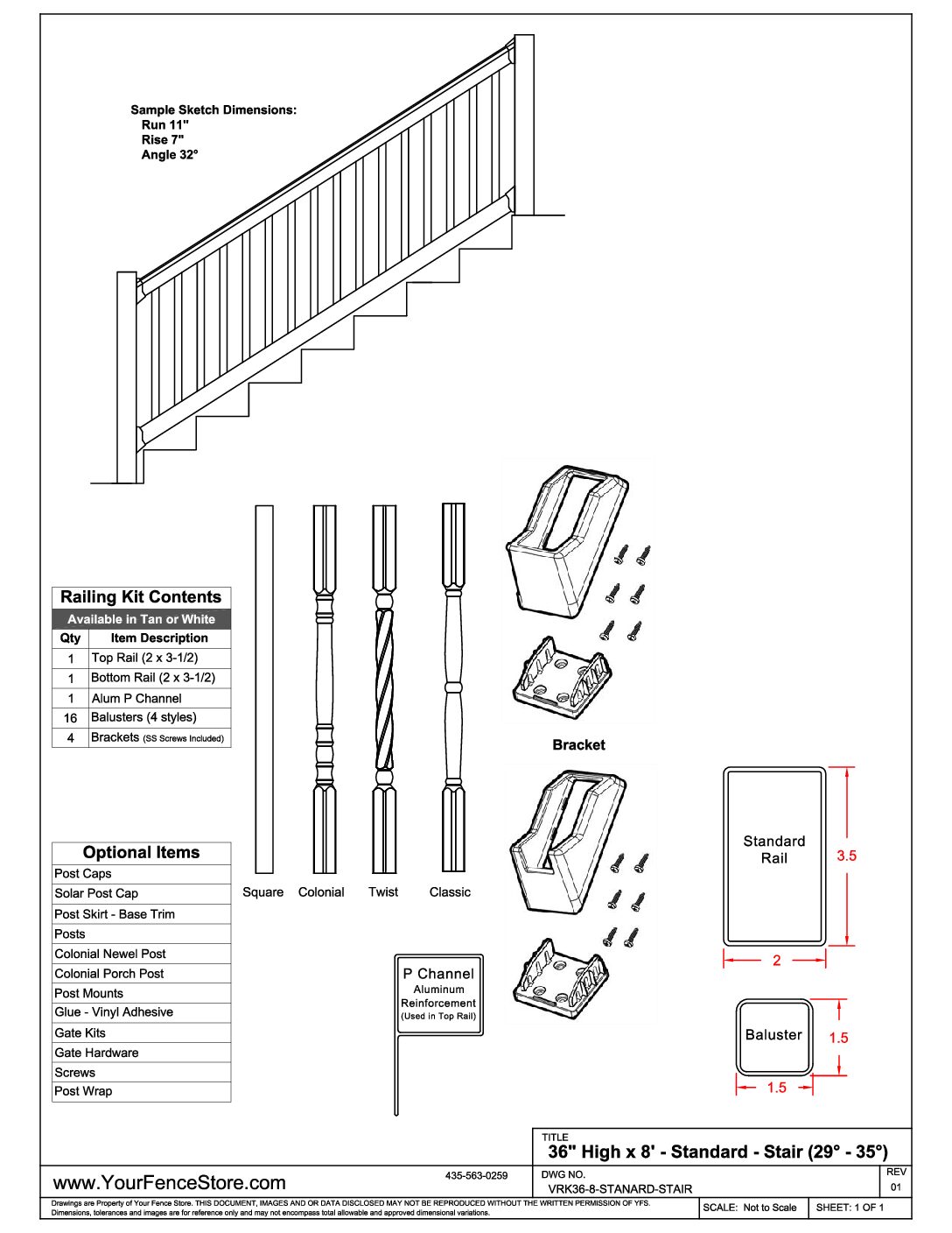Vinyl Deck/Porch Railing Kits (36" High x 96" Long) - Image 16
